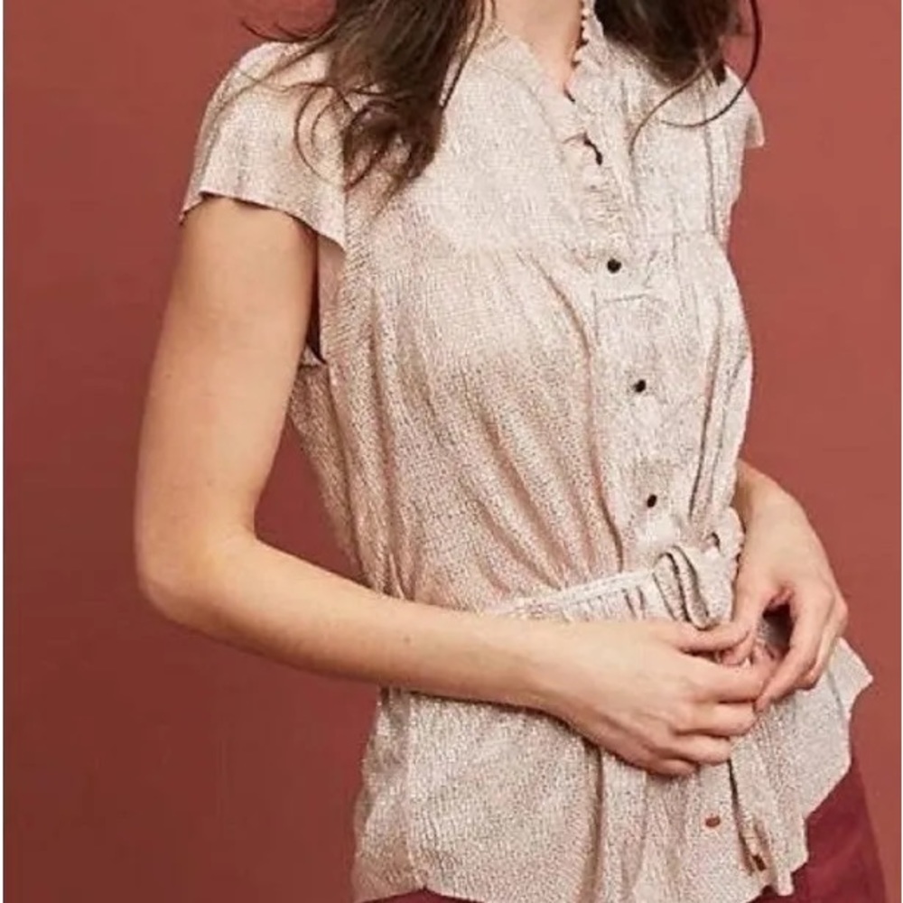 Sabina Musayev champagne pink blouse